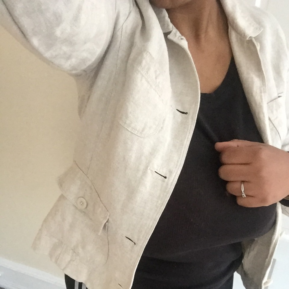 🎈LL Bean Women’s Button Jacket Size Small Beige